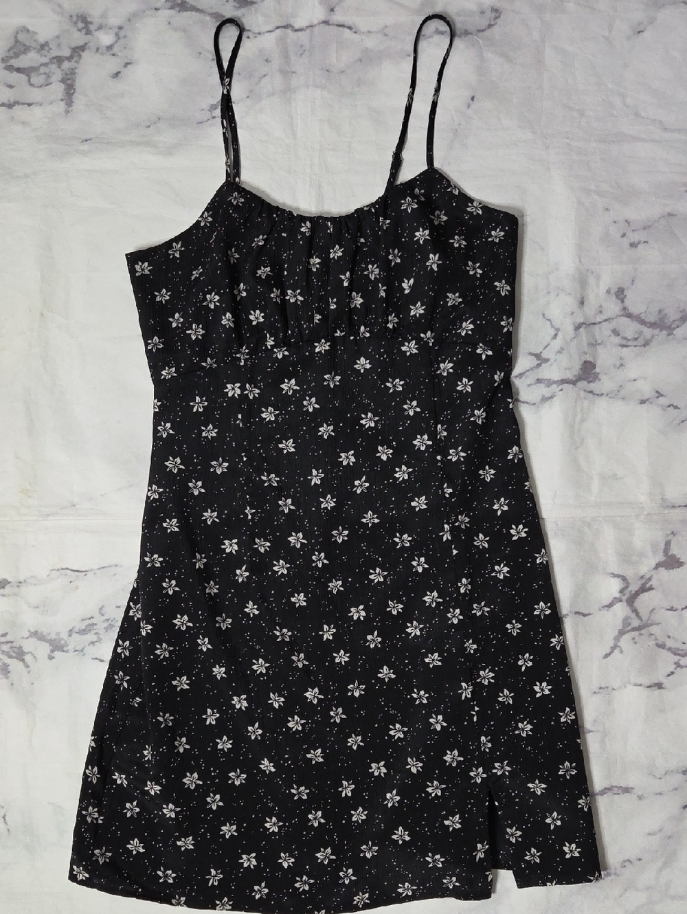 Willow + Root Black Floral Mini Dress - Picture 1 of 7